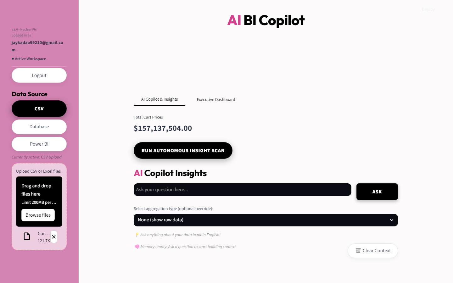 AI BI Copilot - Autonomous LLM Insights & Analysis Engine