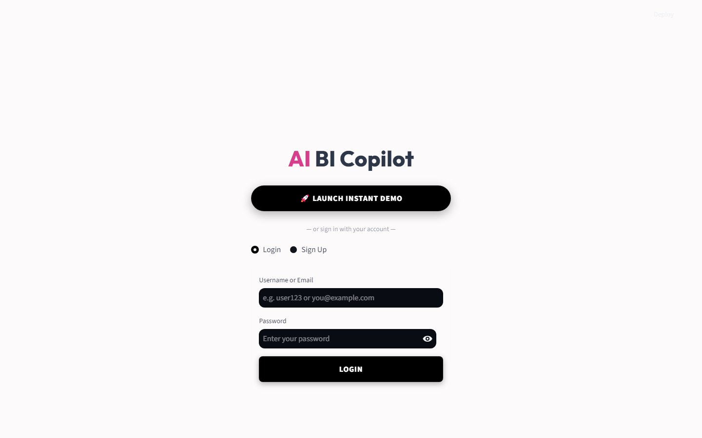 AI BI Copilot - Instant Demo & Multi-Source Gateway