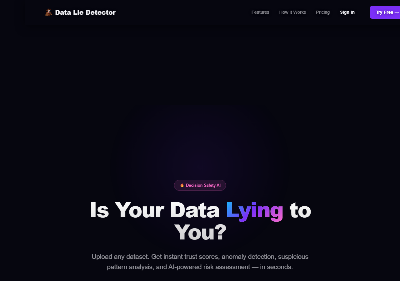 Data Lie Detector - Automated Diagnostic Dashboard